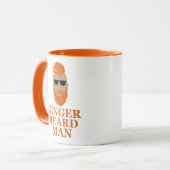 Gember baard man grappig bearded mok (Voorkant links)