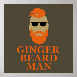 Gember baard man grappig bearded poster