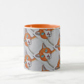 Gember en witte kat mok (Midden)