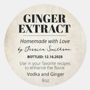 Gember Extract Moderne Label Sticker ZEX_001h