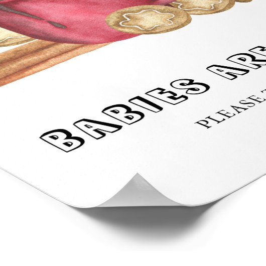 Gember koekjes met cacao Baby's zijn zoet Poster (Hoek)