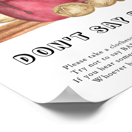 Gember koekjes met cacao - Zeg niet baby Poster (Hoek)