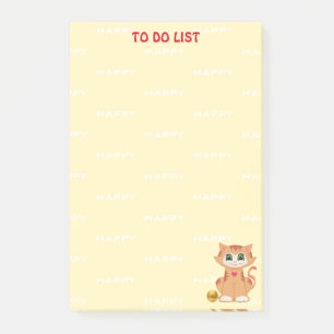 Gember Tabby Poes Kat Cartoon Takenlijst Post-it® Notes