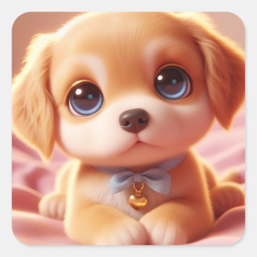 "Gember" Vierkante Sticker (Voorkant)