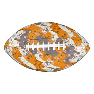 Gember wit zwart kat diagonaal patroon american football