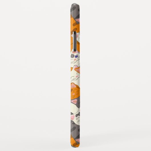 Gember wit zwart kat diagonaal patroon Case-Mate iPhone case (Achterkant/rechts)