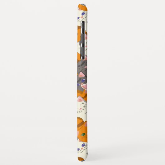 Gember wit zwart kat diagonaal patroon Case-Mate iPhone case (Achterkant/links)