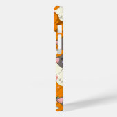 Gember wit zwart kat diagonaal patroon Case-Mate iPhone case (Achterkant / Links)