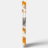 Gember wit zwart kat diagonaal patroon Case-Mate iPhone case (Achterkant / Links)