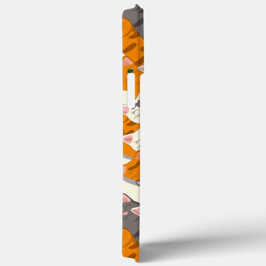 Gember wit zwart kat diagonaal patroon Case-Mate iPhone case (Achterkant / Rechts)