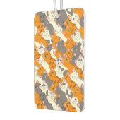 Gember wit zwart kat diagonaal patroon luchtverfrisser (Links)