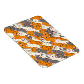 Gember wit zwart kat diagonaal patroon magneet (Rechterzijde)