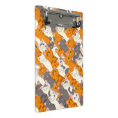 Gember wit zwart kat diagonaal patroon mini klembord (Schuin)