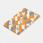 Gember wit zwart kat diagonaal patroon post-it® notes (Schuin)