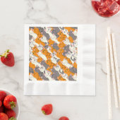 Gember wit zwart kat diagonaal patroon servet (Insitu)