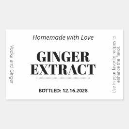 Gemberextract Modern Etiket Sticker ZEX_001h