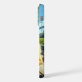 Gemberkat Luierend op een Tafel bij een Raam iPhone Hoesje (Linkerkant)