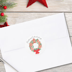 Gemberkoek Kerst Koekjes Uitwisselen  Ronde Sticker