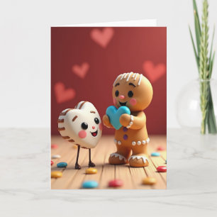 Gemberkoek Zoete Liefdeskaart Kaart