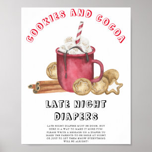 Gemberkoekjes en cacao Luier spel tot laat in de n Poster