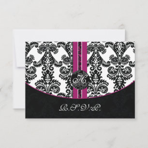 gemd demask roze rsvp kaarten standaard 3.5 x 5 kaartje