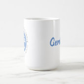 Gémeaux Bleus Cute Traits Zodiac Mug (Centre)