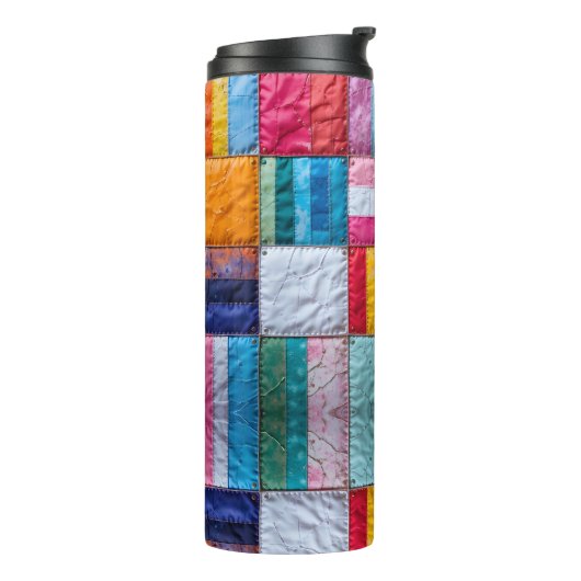 Gemeenschap Quilt van Eenheid en Diversiteit Thermosbeker (Gedraaid links)