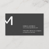 gemeenschappelijk | Monogram Split (donkergrijs) Visitekaartje (Achterkant)