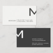 gemeenschappelijk | Monogram Split (donkergrijs) Visitekaartje (Voorkant / Achterkant)