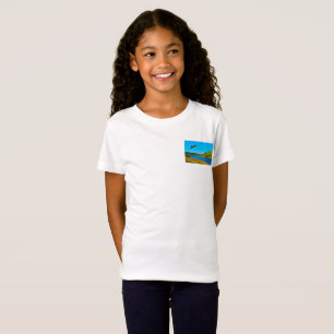 Gemeenschappelijke buizerd in vlucht over Ladybowe T-shirt