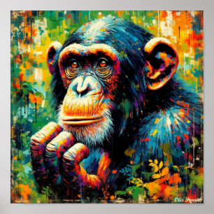 GEMEENSCHAPPELIJKE CHIMPANSEE 2 POSTER