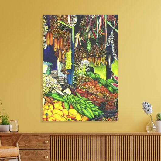 Gemeenschappelijke draden van menselijke interacti canvas afdruk (Insitu (Woonkamer))