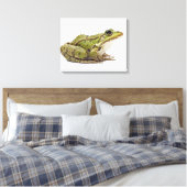 Gemeenschappelijke Europese kikker of eetbare kikk Canvas Afdruk (Insitu (Slaapkamer))