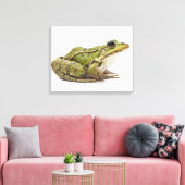 Gemeenschappelijke Europese kikker of eetbare kikk Canvas Afdruk (Insitu (Woonkamer))
