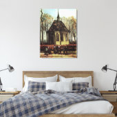 Gemeente in de kerk, Nuenen door Vincent van Gogh Canvas Afdruk (Insitu (Slaapkamer))