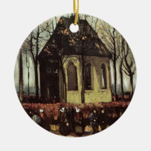 Gemeente in de kerk, Nuenen door Vincent van Gogh Keramisch Ornament