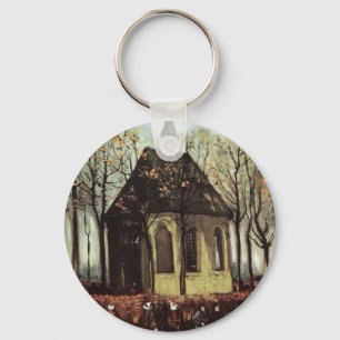 Gemeente in de kerk, Nuenen door Vincent van Gogh Sleutelhanger
