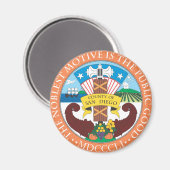 Gemeente San Diego-zeehond Magneet (Voorkant / Achterkant)