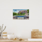 Gemeentelijk Uitzicht van Rock Rimmon Poster (Keuken)