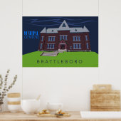 Gemeentelijke inrichting Brattleboro | Retro Trave Poster (Keuken)