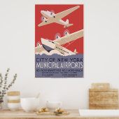 Gemeentelijke luchthavens van New York Poster (Keuken)
