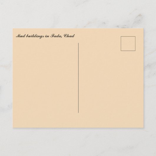 Gemeenten in Fada Chad Briefkaart (Achterkant)
