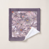 Gemeentte roze gekleurde bloemen om het even welke bad handdoek (Wasdoekje)