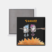 Gemelde Marshmallows Magneet (Voorkant / Achterkant)