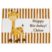 Gemelde Oranje-Witte Stripes・Aangepast Large Cadeauzakje (Voorkant)