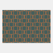 Gememd verbindt Geometrische Patronen in Rust en B Inpakpapier Vel (Voorkant 3)