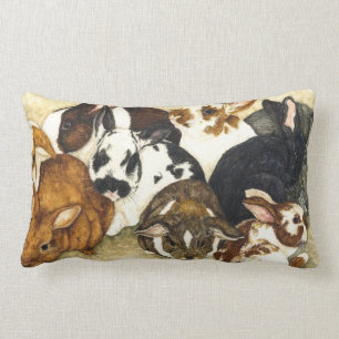 Gemengd bedrijf - Baby Rabbits Pillow Kussen