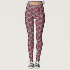 Gemengd bruin cirkelpatroon leggings