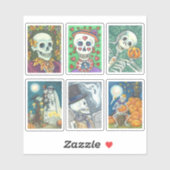 GEMENGD COLLECTIE WIT-SKULL, SKELETON-DODE BRIDE STICKER (Vel)