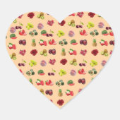 gemengd fruit, hart sticker (Voorkant)